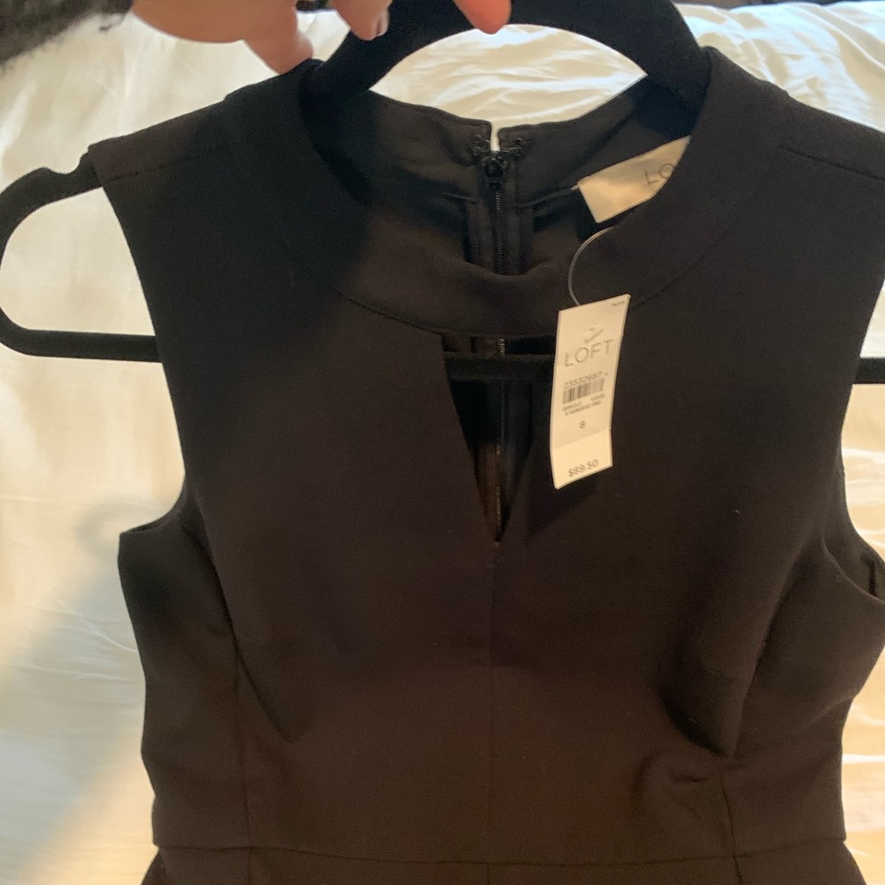 Brand New Ann Taylor Loft keyhole black dress.